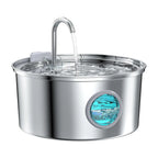 Best Seller OEM 3.2L Stainless Steel Cat Water Fountain Automatic Pet Water Dispenser with Charging Power Source