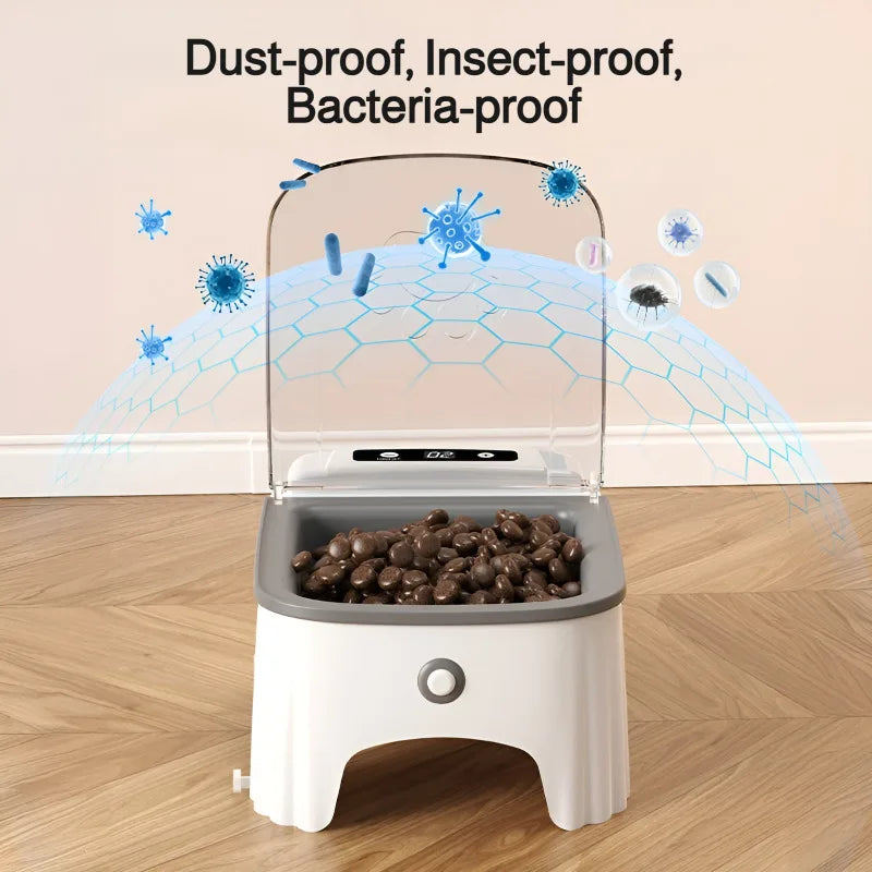 Smart Control Pet Induction Feeder Automatic Induction Cover Opening Moisture-Proof Neck Protection Pet Food Bowls