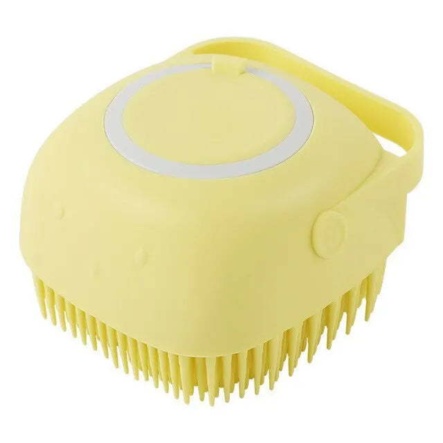 Pet Massage Bath Brush Shampoo Dispenser for Dog Cat Grooming Scrubber Pet Brush Supplies