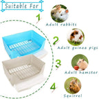Large Eco-Friendly Rabbit Toilet Trainer Potty Corner Tray Litter Drawer for Adult Hamster Guinea Pig Galesaur Bunny Pet Pan