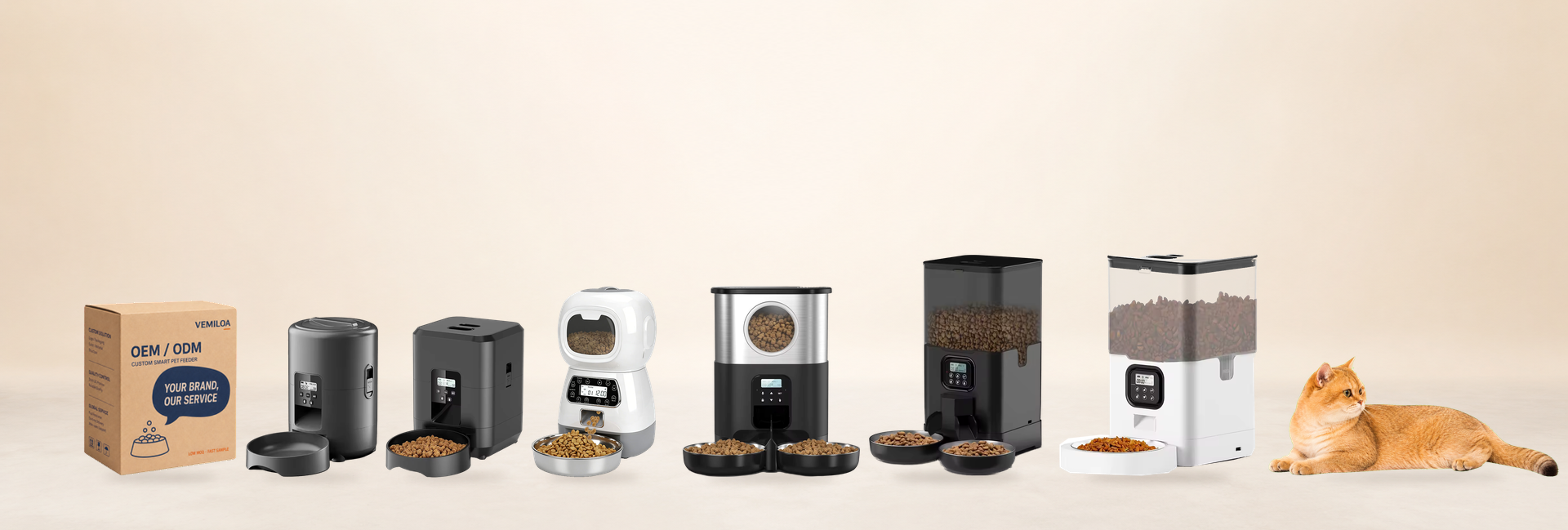 Vemiloa smart pet feeder customized service