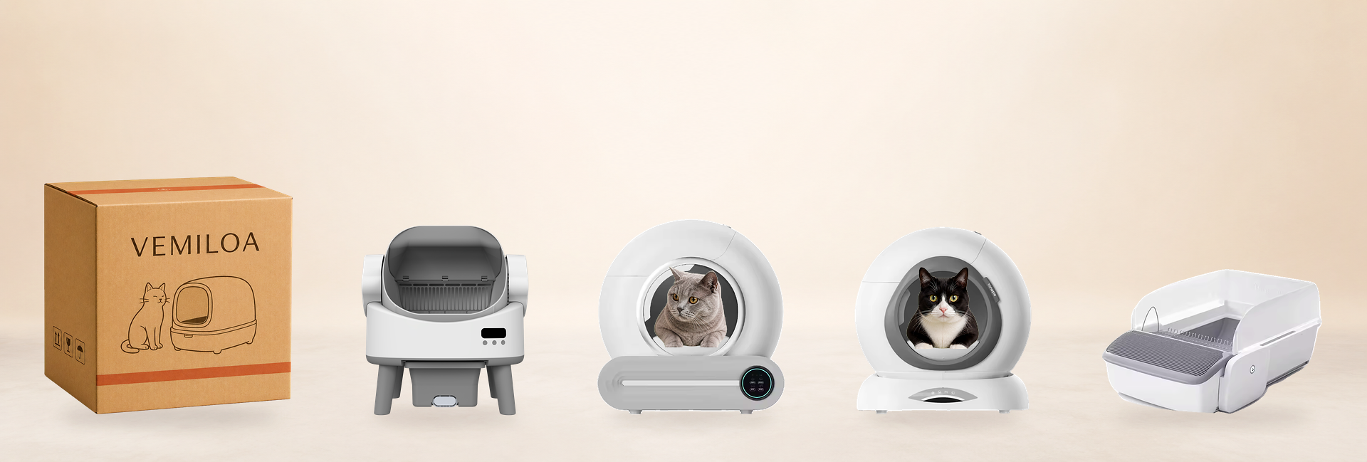 Vemiloa smart self cleaning cat litter boxes
